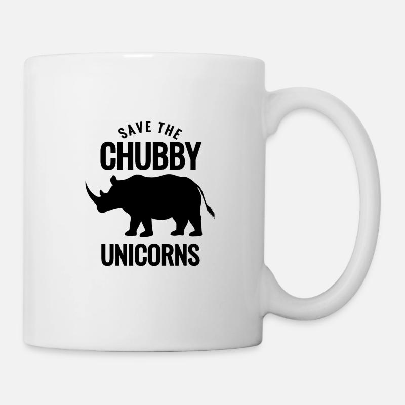 Save the Chubby Unicorns - Tasse - Weiß
