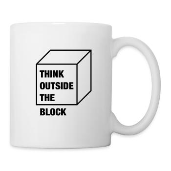 Think Outside the Block - Tasse - Weiß - Rechts