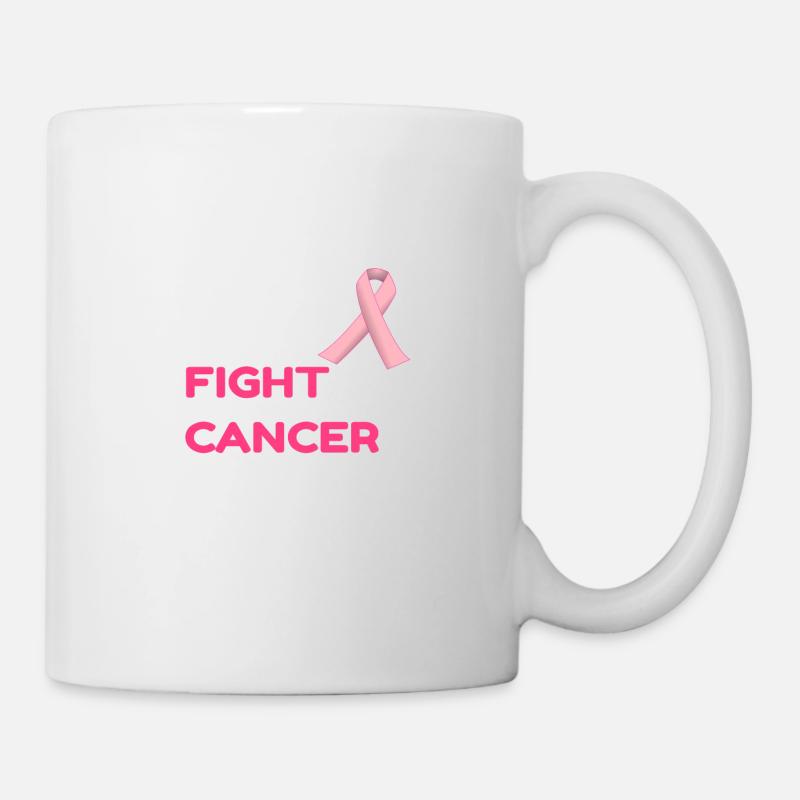 Krebs Schleife Kampf Gegen Krebs Geschenk - Tasse - Weiß
