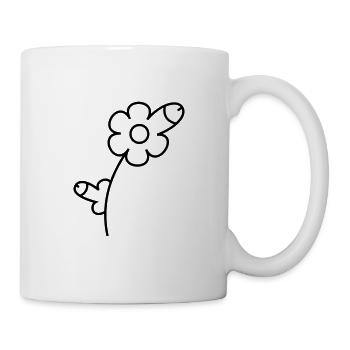 The penis flower black - the original - Mug - white - Right