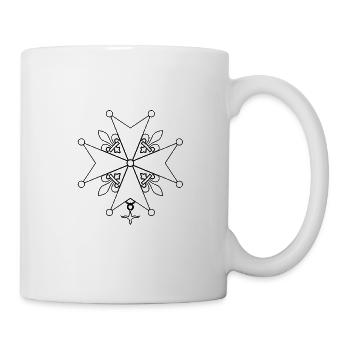 Croix de Huguenots de Christ Diacre prêtre don - Mug blanc - blanc - Droite