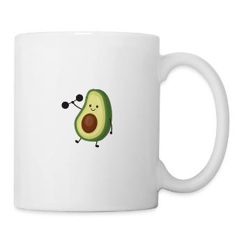 Avocado in Gym Gift Gym Vegan Healthy - Mug - white - Right