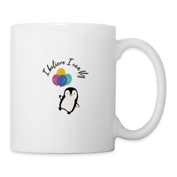 Ballons volants de pingouin cadeau sucré - Mug blanc - blanc - Droite