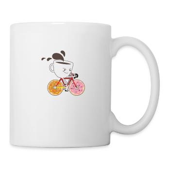 Cyclist bicycle cycling coffee MTB - Mug - white - Right