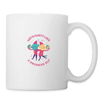 Faisons la fête comme un elfe ivre - Mug blanc - blanc - Droite