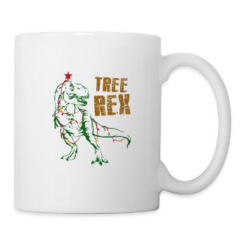 Tyrannosaure Noël Dinosaure Rex Dino - Mug blanc - blanc - Droite