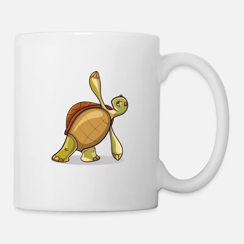 Tortue de yoga - Mug blanc - blanc