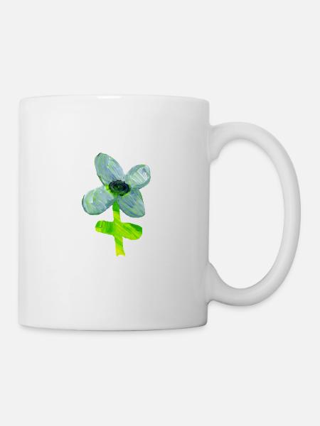 Blume T-shirt mit weißem Hintergrund - Tasse - Weiß
