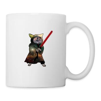 Cat Warrior | Lustiges Katzenshirt - Tasse - Weiß - Rechts