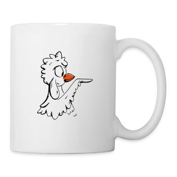 chicken points to the right - Mug - white - Right