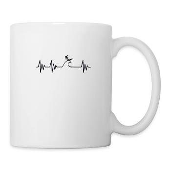 Surfer Surfen Welle Wellenreiten Wassersport Sport - Tasse - Weiß - Rechts