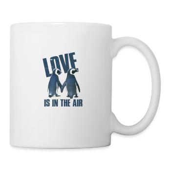L'amour est dans le cadeau de la Saint-Valentin aux Air Penguins - Mug blanc - blanc - Droite