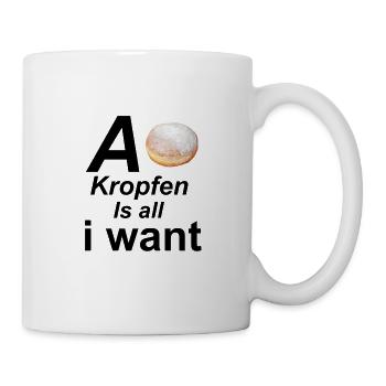 Krapfen liebe - Tasse - Weiß - Rechts