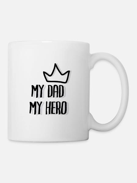 Mein Vater mein Superheld - Tasse - Weiß
