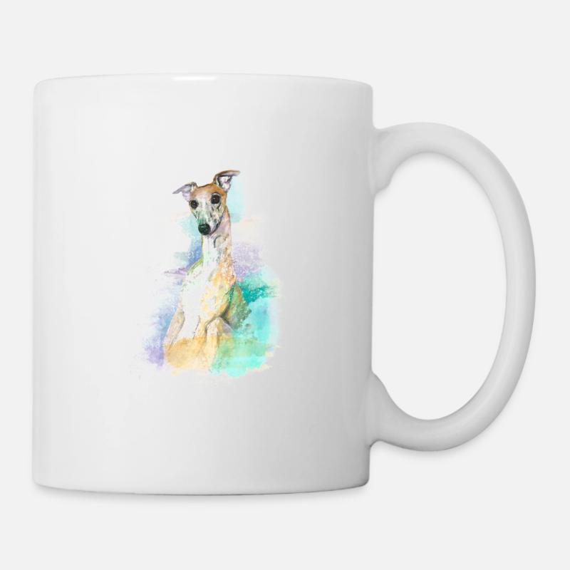 Chien Galgo Espanol peint avec art - Cadeau - Mug blanc - blanc