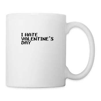 I hate Valentine's Day Valentine's day hater - Mug - white - Right