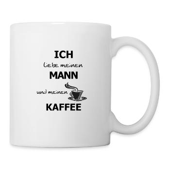 I LOVE MY MAN Funny for coffee lovers - Mug - white - Right