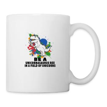 Cadeau de Tyrannosaure T-Rex Dinosaure Licorne - Mug blanc - blanc - Droite