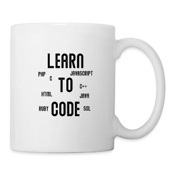 Learn To Code Programmieren Informatiker Geschenk - Tasse - Weiß - Rechts