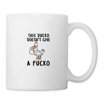 Doigt de canard drôle baise toi oie - Mug blanc - blanc - Droite