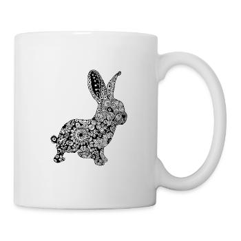 Lapin, Lapin, Lièvre, Mandala de Lapin - Mug blanc - blanc - Droite