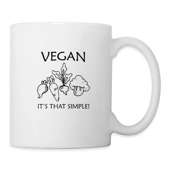 Chemise VEGAN · Alimentation · Cadeau - Mug blanc - blanc - Droite