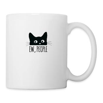 Ew People Cats Crazy Cat Lady Misanthrope - Mug - white - Right