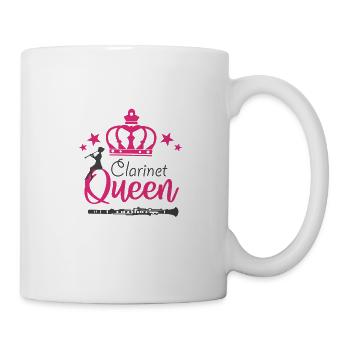 Klarinette Spieler Krone Königin Mädchen Geschenk - Tasse - Weiß - Rechts