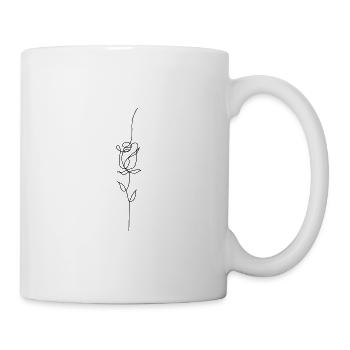 Rose a line minimalist - Mug - white - Right
