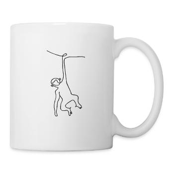 Monkey - Monkey - One-line drawing - Mug - white - Right