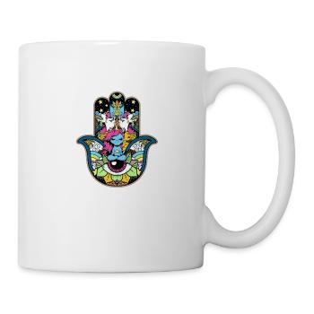 Hamsa Hand Unicorn Spiritual Yoga Gift print - Mug - white - Right