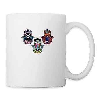 Womens Hamsa Hand Unicorn Panda Sloth Spiritual - Mug - white - Right