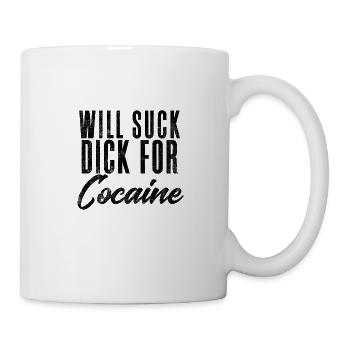 Will Suck Dick for Cocaine graphique par Cocaine - Mug blanc - blanc - Droite