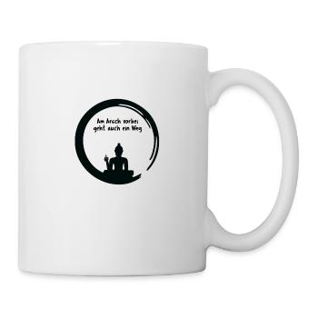 On the ass passing meditating meditating Funny - Mug - white - Right