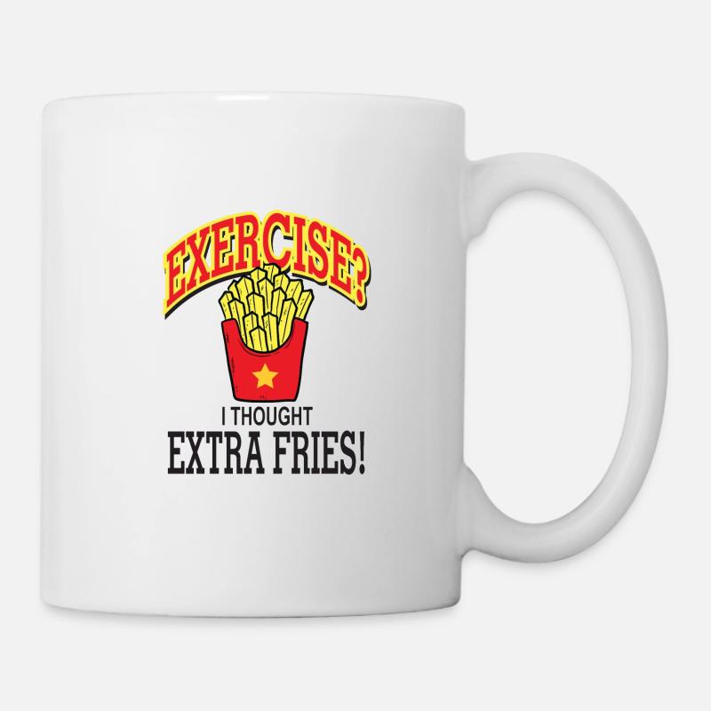 Pommes - Tasse - Weiß