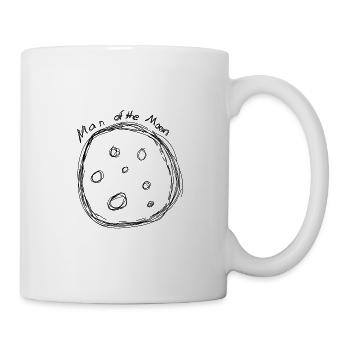Mann vom Mond Geschenk Geschenkidee - Tasse - Weiß - Rechts