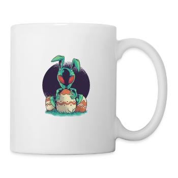 Pâques lapin de Pâques avec alien - Mug blanc - blanc - Droite