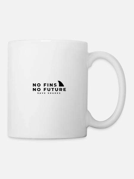 No Fins No Future - Tasse - Weiß