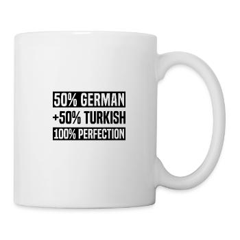 Cadeau de bébé moitié allemand turc Roots Pride - Mug blanc - blanc - Droite
