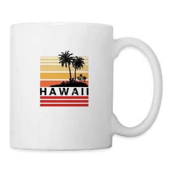 Hawaii Retro Vintage - Tasse - Weiß - Rechts