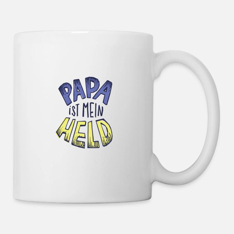 Papa ist mein Held! - Tasse - Weiß