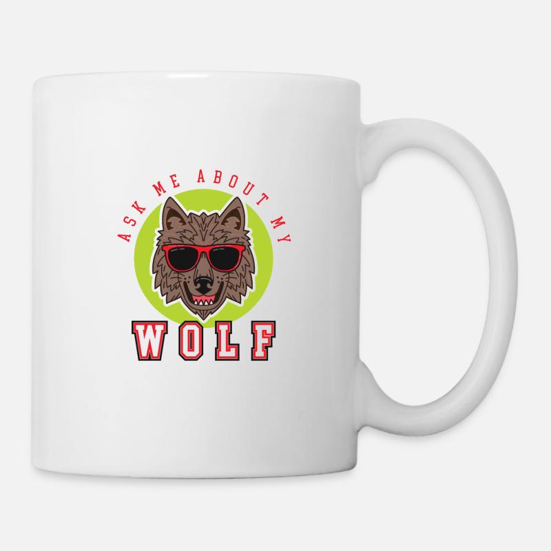 Talk to my wolf - Mug - white