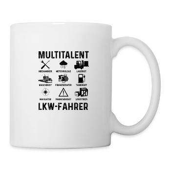 Truck Shirt · All-rounder truck driver · Job Gift - Mug - white - Right