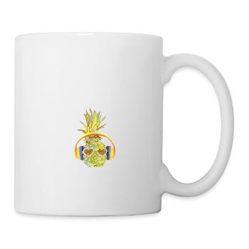 Dies das Ananas Frucht Pineapple Sommer Surfer - Tasse - Weiß - Rechts