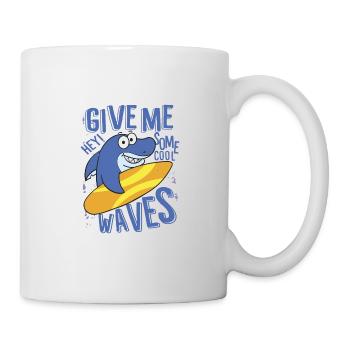 HEY GIVE ME SOME COOL WAVES - Tasse - Weiß - Rechts
