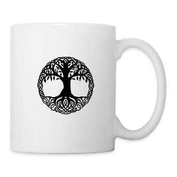 tree of life norse viking warrior odin thor barbar - Mug blanc - blanc - Droite
