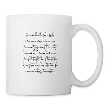 two households both - shakespeare handwriting typo - Tasse - Weiß - Rechts