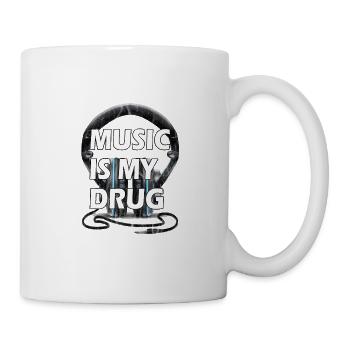 Music is my Drug! Geschenk Kopfhörer Idee - Tasse - Weiß - Rechts