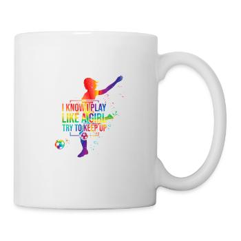 Des jeux comme des filles de football - Mug blanc - blanc - Droite