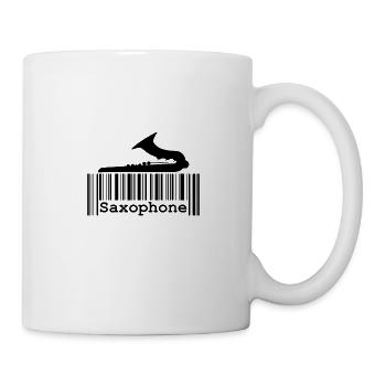 Saxophone Jazz Barcode Saxophone Classical Musician - Mug - white - Right